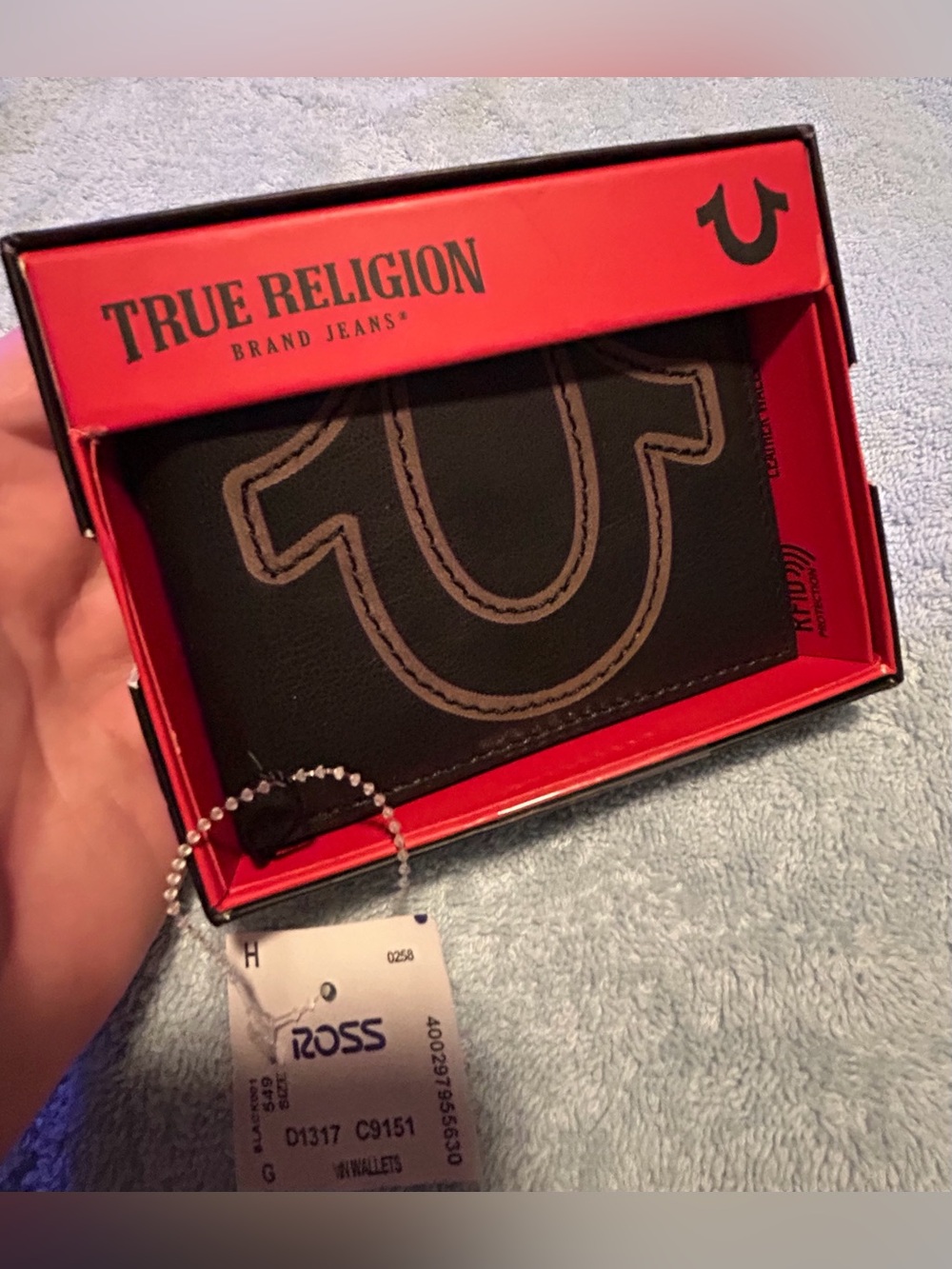 TRUE RELIGION BROWN BIFOLD WALLET/BRAND NWT & GIFT BOX!
